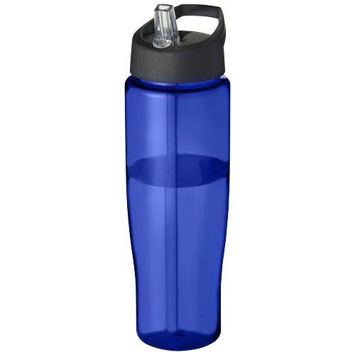 Bouteille sport publicitaire avec paille 700ml H2O Active® Bleu / Noir